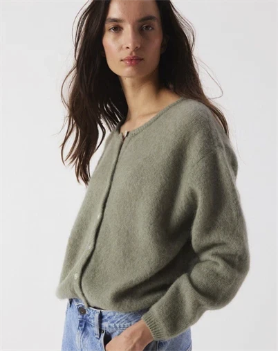American Vintage - Vitow Cardigan - Melange Khaki